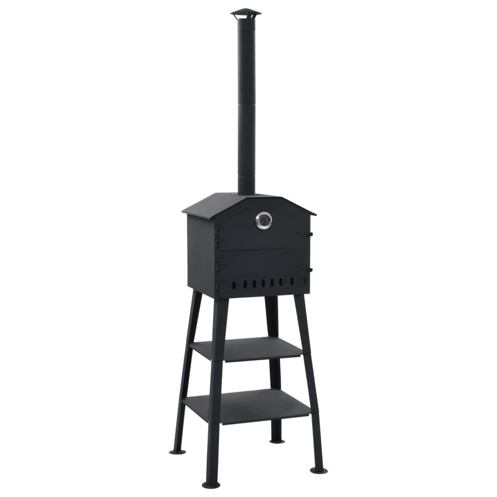 Dcenta Outdoor Pizza Oven Charcoal-Fired with 2 Fireclay Stones for Garden Chimney BBQ Smoker Bread - image 1 of 7