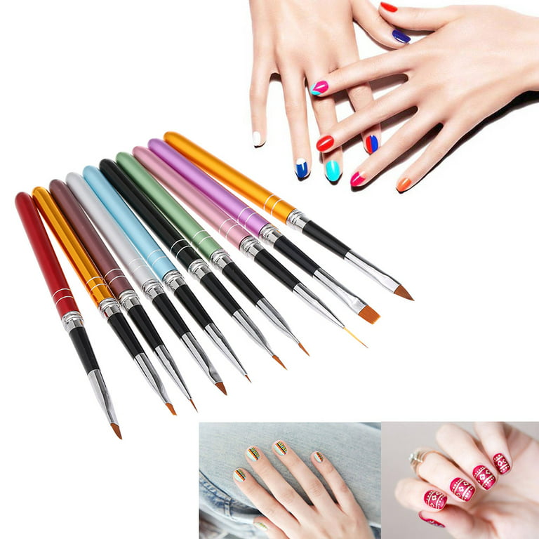FOMIYES 8pcs nail art brush nail kits Nail Pen UV Gel Pen acrylic nail  brush detail painting brush Nail Painting Brush Nail Polish Brush Nail Art