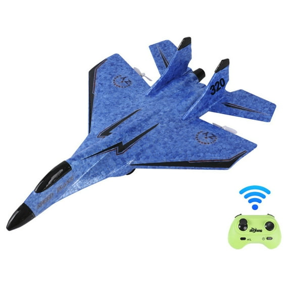 Dcenta RC Airplane with Light Model Aircrafts EPP Foam Fighter Rechargeable Gliding Airplane