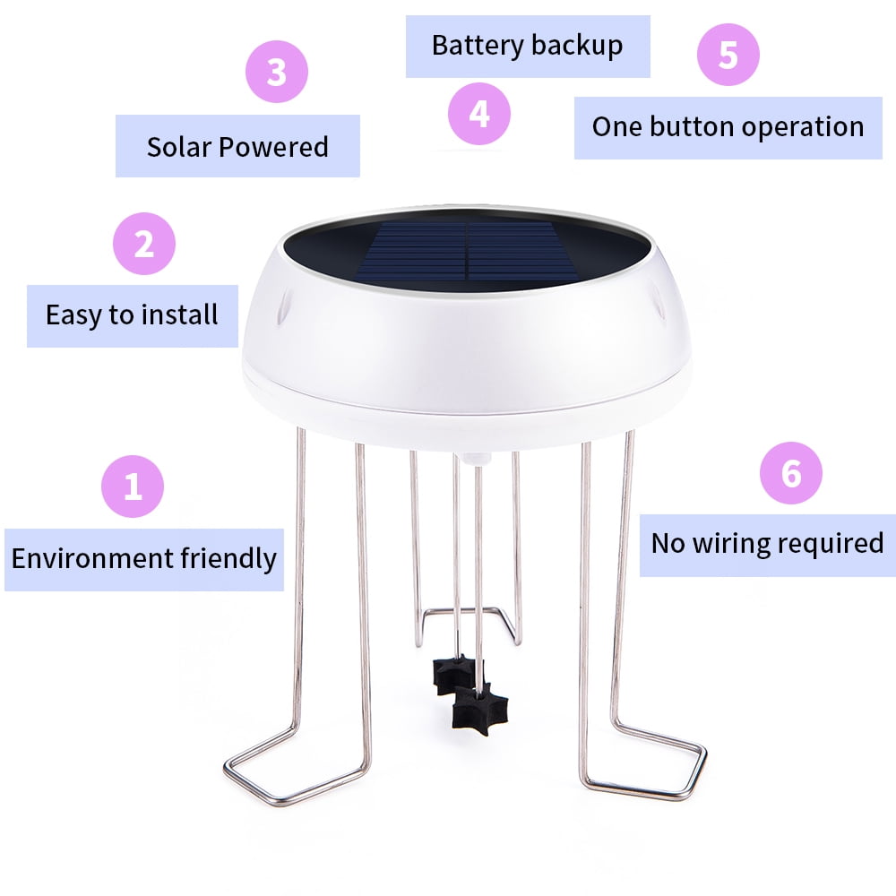 Dcenta Solar Water Wiggler For Bird Bath Solar Powered Water Agitator
