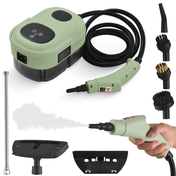 Dcenta Steam Cleaner, 2500W High Pressure Handheld Steamer, 6-gears adjustable, Portable Steam Cleaning Machine with 8pcs Accessories, Cleaning for Home Use, Kitchen, Bathroom, Tile, Hard Surface, Car