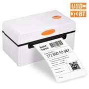 Dcenta Thermal Label Printer for 4x6 Shipping Package All in One Printer 180mm/s USB &BT Thermal Sticker Printer