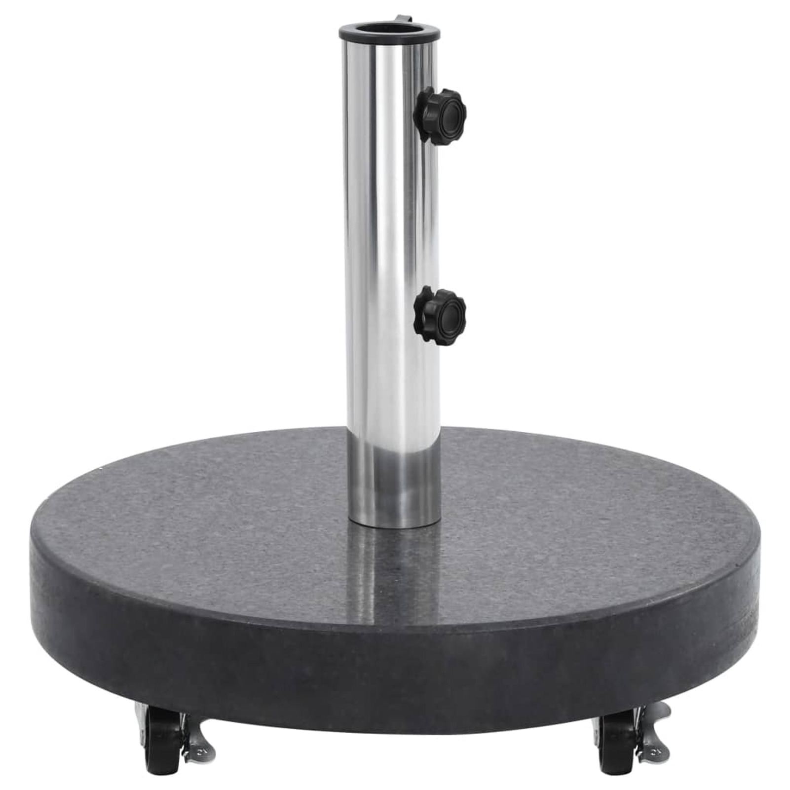 Dcenta Umbrella Base with Castors Black Granite Garden Parasol Holder Beach Umbrella Stand 66