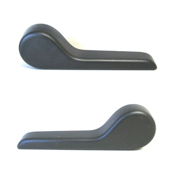 Dcmunx Front Seat Recliner Levers Handles Set Left Right Black 2pcs Plastic Textured Window Crank-Type for GMC,for Chevy