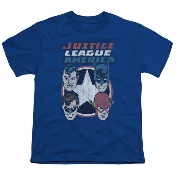 DC Comics Men's  4 Stars T-shirt Royal