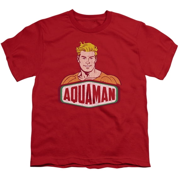 DC Comics Men's Aquaman Sign T-shirt Red