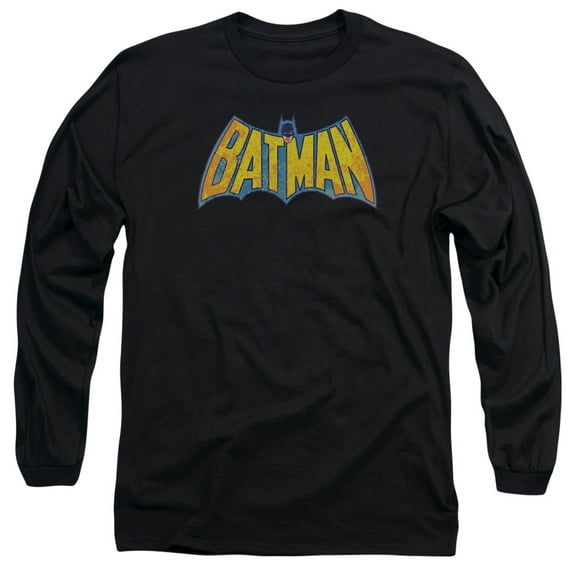 Dco - Batman Neon Distress Logo - Long Sleeve Shirt - Large