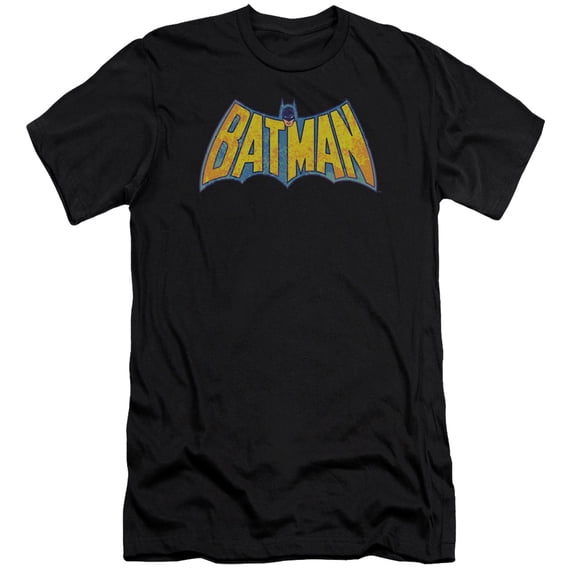 Dco/Batman Neon Distress Logo S/S Adult 30/1 T-Shirt Black