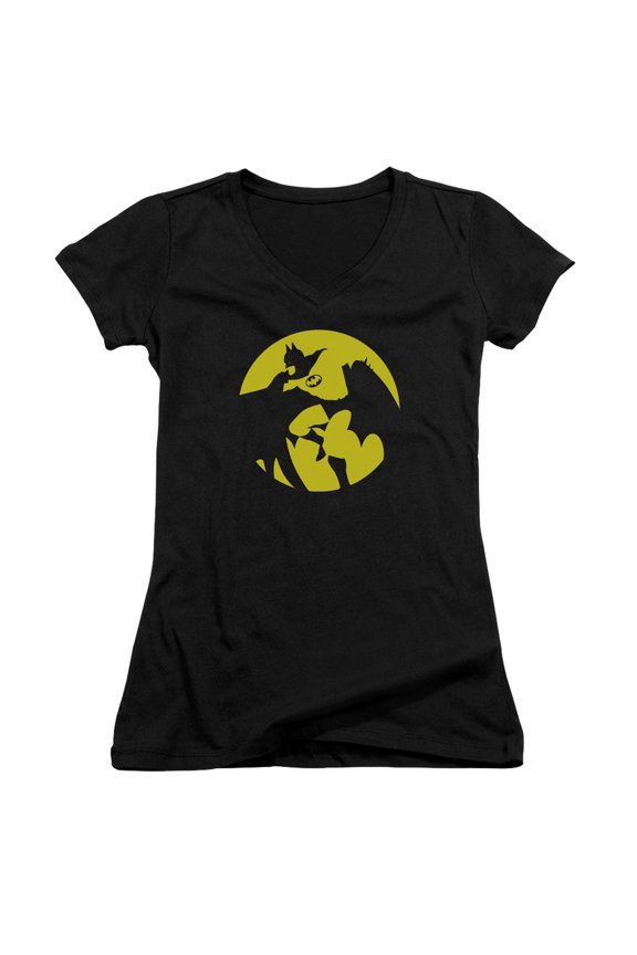 Dco - Batman Spotlight - Juniors Cap Sleeve V-Neck Shirt - Small