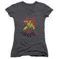 thumbnail image 1 of Dco/Creeper Junior Women's V-Neck T-Shirt Charcoal, 1 of 2