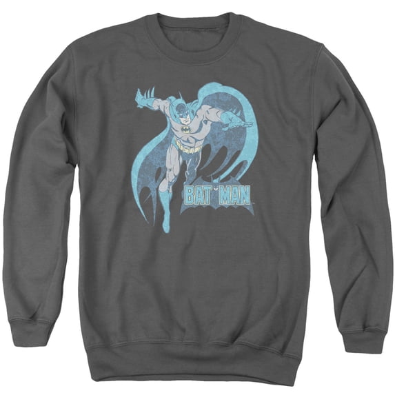 Dco/Desaturated Batman Adult Crewneck Sweatshirt Charcoal