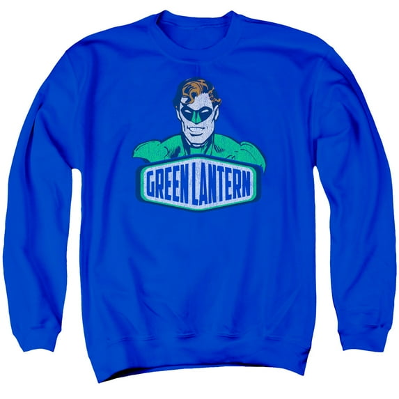 Dco/Green Lantern Sign Adult Crewneck Sweatshirt Royal Blue
