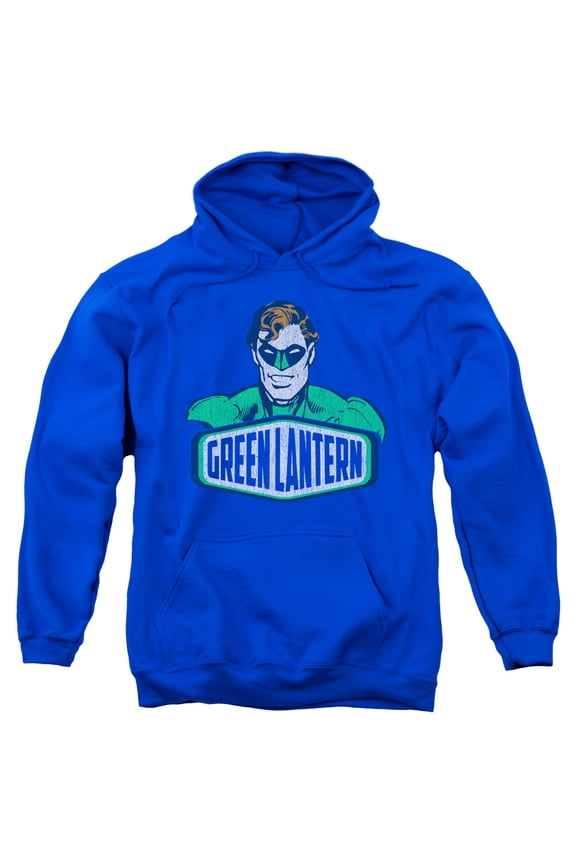Dco/Green Lantern Sign Adult Pullover Hoodie Sweatshirt Royal Blue