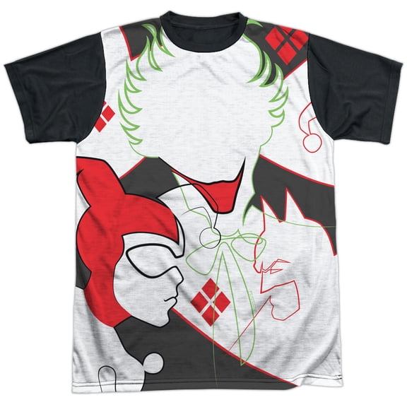 Dco - Joker/Harley Inline - Short Sleeve Black Back Shirt - XX-Large