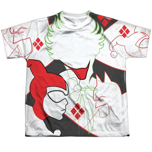 Dco - Joker/Harley Inline - Youth Short Sleeve Shirt - Large
