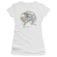 thumbnail image 1 of Dco - Retro Superman Iron On - Juniors Teen Girls Cap Sleeve Shirt - Large, 1 of 2
