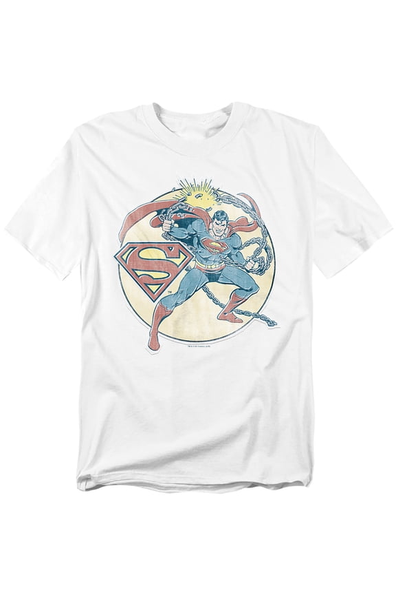 Dco T-Shirt Retro Superman Iron On Unisex Graphic Tee For Men & Women