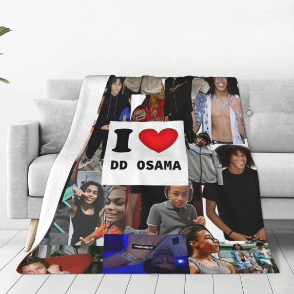 Dd Hip Hop Osama Flannel Blanket Air Conditioning Blanket Nap Blanket Sofa Throw Blanket Throw Blankets 80"X60"
