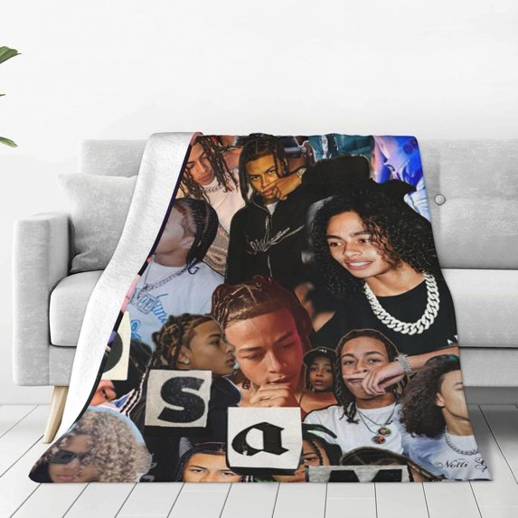 Dd Hip Hop Osama Flannel Blanket Air Conditioning Blanket Nap Blanket Sofa Throw Blanket Throw Blankets 80"X60"