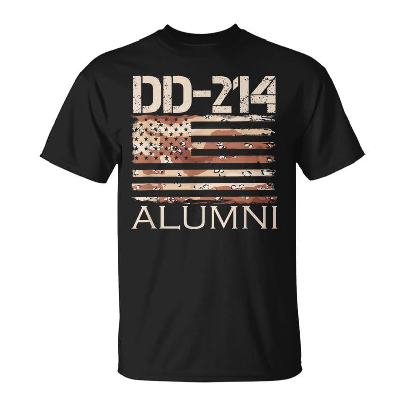 Dd214 Alumni Camouflage American Flag Veteran Armed Forces Men Women ...