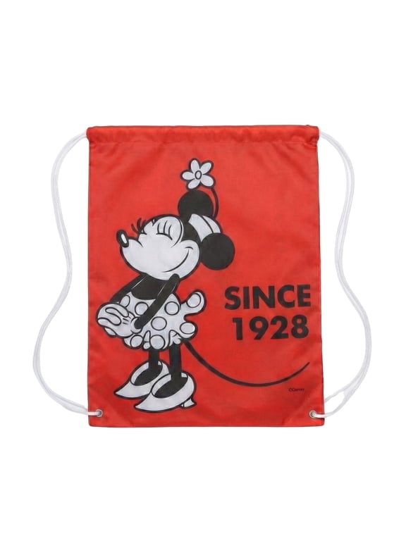 Minnie Mouse 18" Red Drawstring Cinch Sling Bag