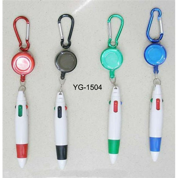 Ddi Retractable Click Pen With Carabiner Lanyard (pack Of 144)