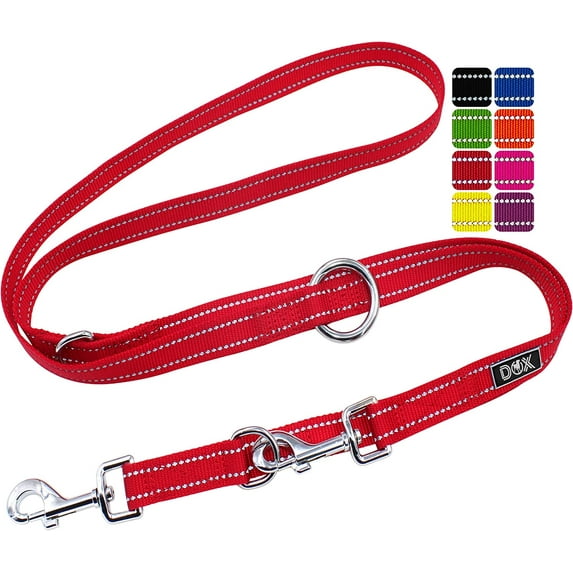 Ddoxx Dog Leash Nylon Reflective Adjustable 66 Ft Many Colors Sizes