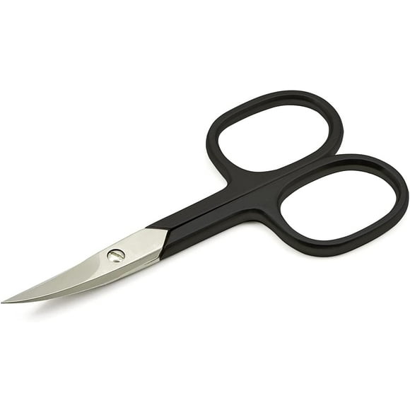 Ddp Hall Black Manicure Nail Scissors Multi-purpose Stainless Steel Cuticle Pedicure Beauty Grooming Kit for Eyebrow, Eyelash Curved