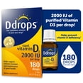 thumbnail interactive-video image 1 of Ddrops Adult Liquid Vitamin D3 Drops, 2000 IU Per Drop, 0.17 fl oz, 1 of 8