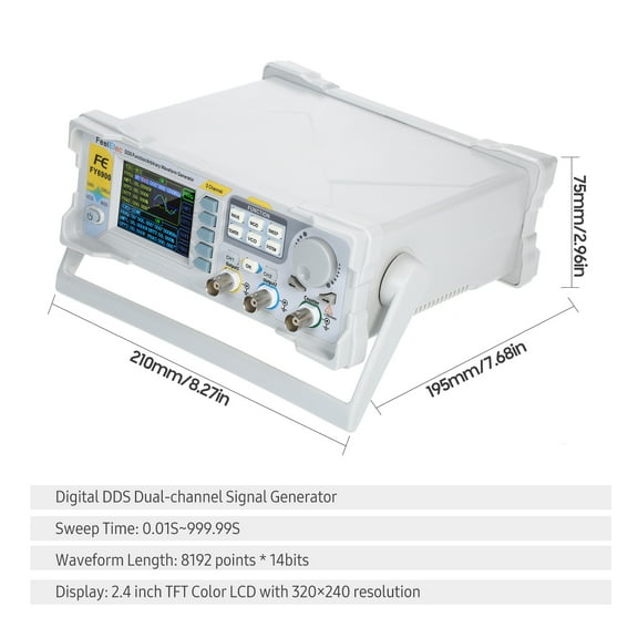 Dds 60MHz Function Signal Generator High  Digital DDS Dual-channel Function Signal/Arbitrary Waveform Generator Pulse Signal Source 250MSa/s Frequency Meter VCO Burst