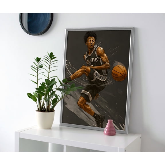 De'Aaron Fox Spurs Poster or Canvas Wall Art