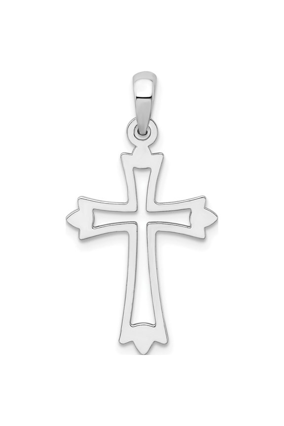 De-Ani Sterling Silver Rhodium-Plated Pointed Ends Cut-Out Cross Pendant Material Primary Purity Sleek Delicate Bold Made for expressing your unique story