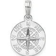 thumbnail image 1 of De-Ani Sterling Silver Rhodium-Plated Polished Mini Compass Pendant Material Primary Purity Treasure-worthy Unique Brilliant An unforgettable keepsake to treasure forever, 1 of 4