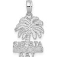 thumbnail image 1 of De-Ani Sterling Silver Rhodium-Plated Polished and Textured Siesta Key Palm Tree Pendant Material Primary Purity Statement Lustrous Delicate Made for expressing your unique story, 1 of 4