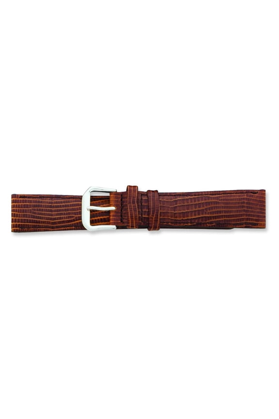De Beer Brown Snake Grain Leather Watch Band (12 To 20Mm)