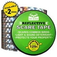 thumbnail image 1 of De-Bird Scare Tape - Weatherproof Reflective Tape - Seagull Reflective Ribbon for Balcony & Patio Deterrent - Reusable Goose Deterrent Scare Ribbon - 125 Ft Roll, Garden Style, 1 of 6