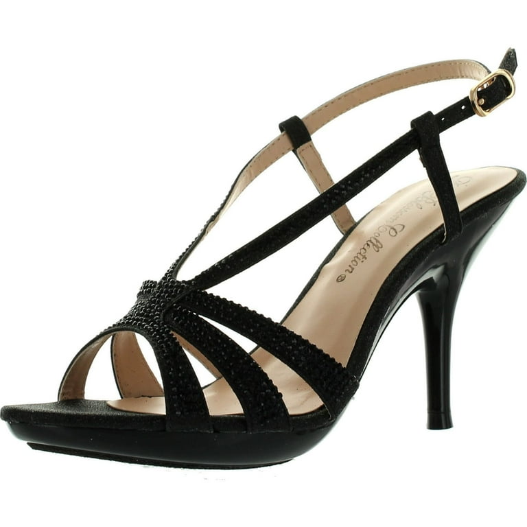 De Blossom Womens Lin-103 Strappy Bridesmaid Prom Party Sandal