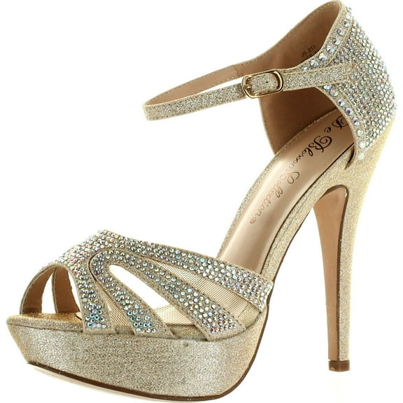 De Blossom Womens Vice-136 Bridesmaid Prom Party Pumps Shoes
