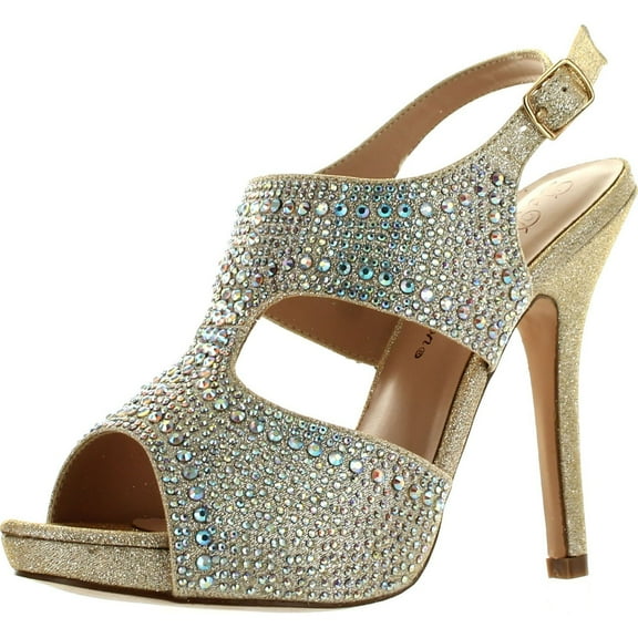 De Blossom Womens Yael-71 Stunning Glitzy Fashion Heels Sandals Shoes