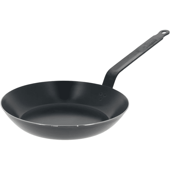 De Buyer Blue Carbon Steel 9.5" Fry Pan - Black