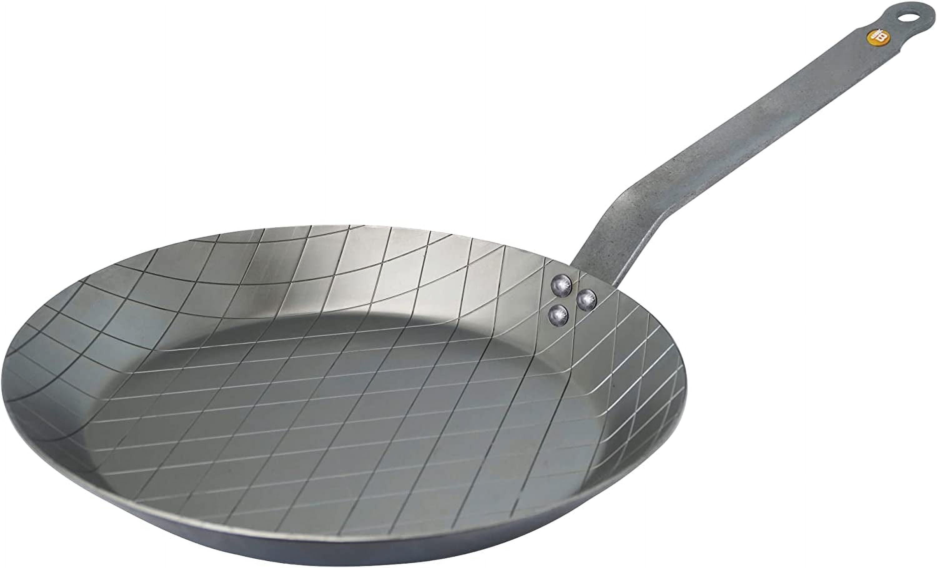De Buyer MINERAL B Carbon Steel Steak Pan - 11" Diameter, 8.4" Cooking ...