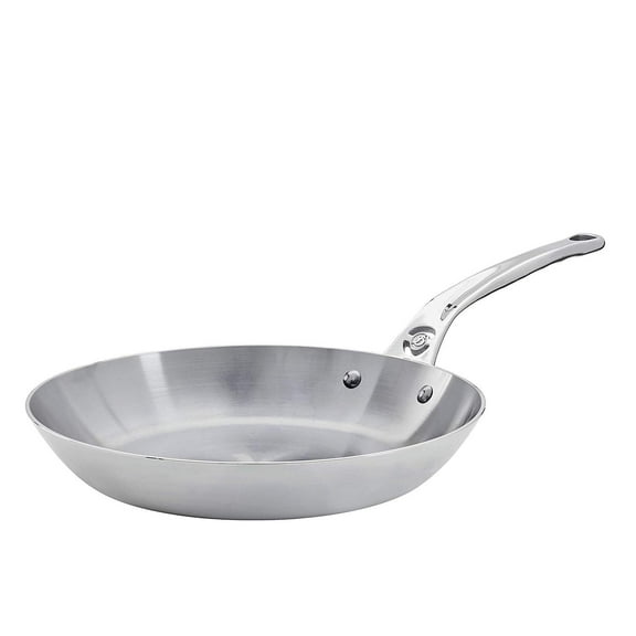 De Buyer Professional 28 cm Iron Mineral B Pro Element Round Frypan with Cast Stainless Steel Handle 5680.28