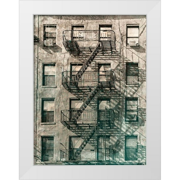 De Carvalho, Sandro 12x14 White Modern Wood Framed Museum Art Print Titled - City Escapes 2