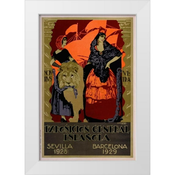 De Castro, Francisco Hohenleiter 11x14 White Modern Wood Framed Museum Art Print Titled - Exposicion General Epanola