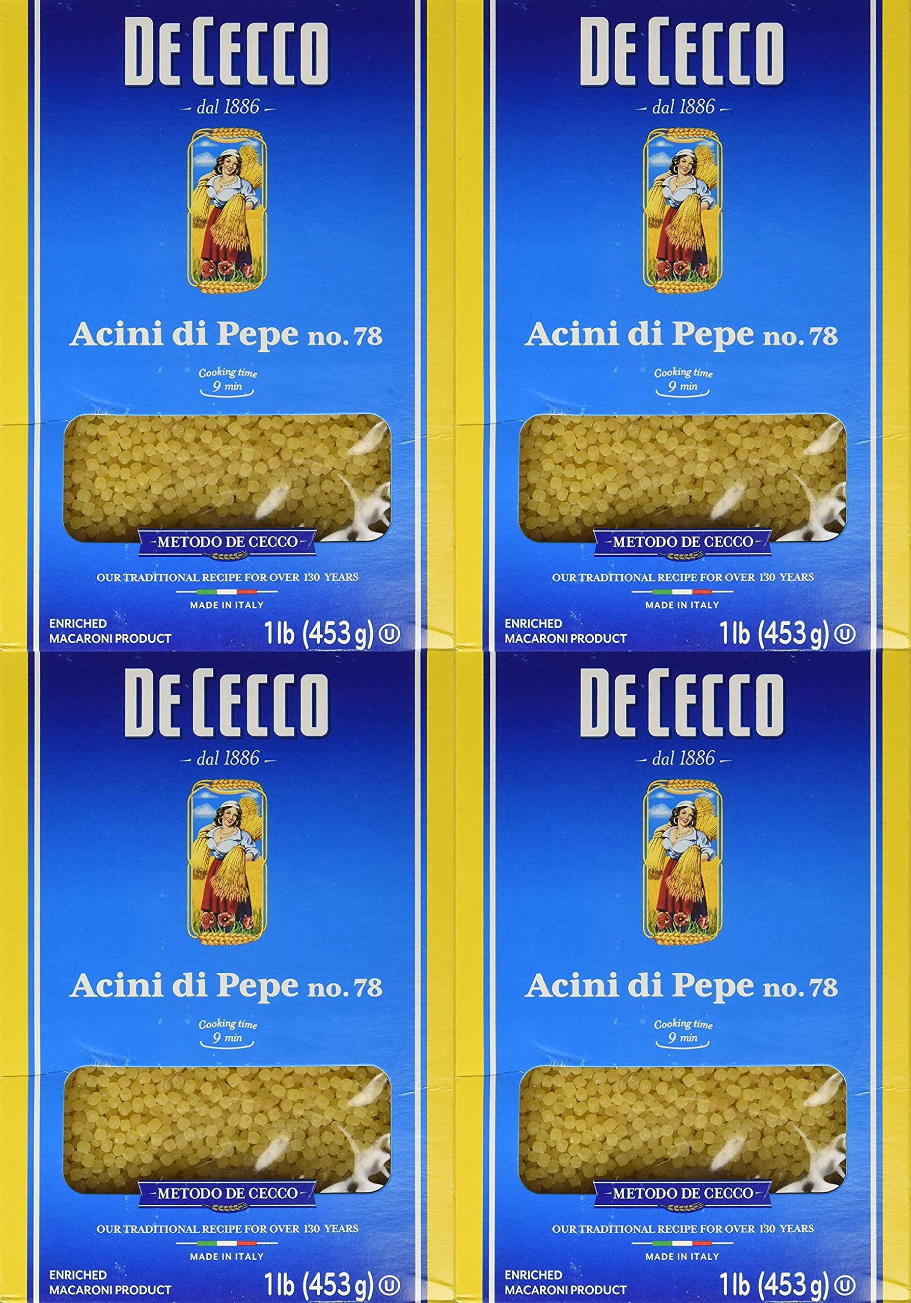 De Cecco Acini Di Pepe, 16Oz Pack Of 4