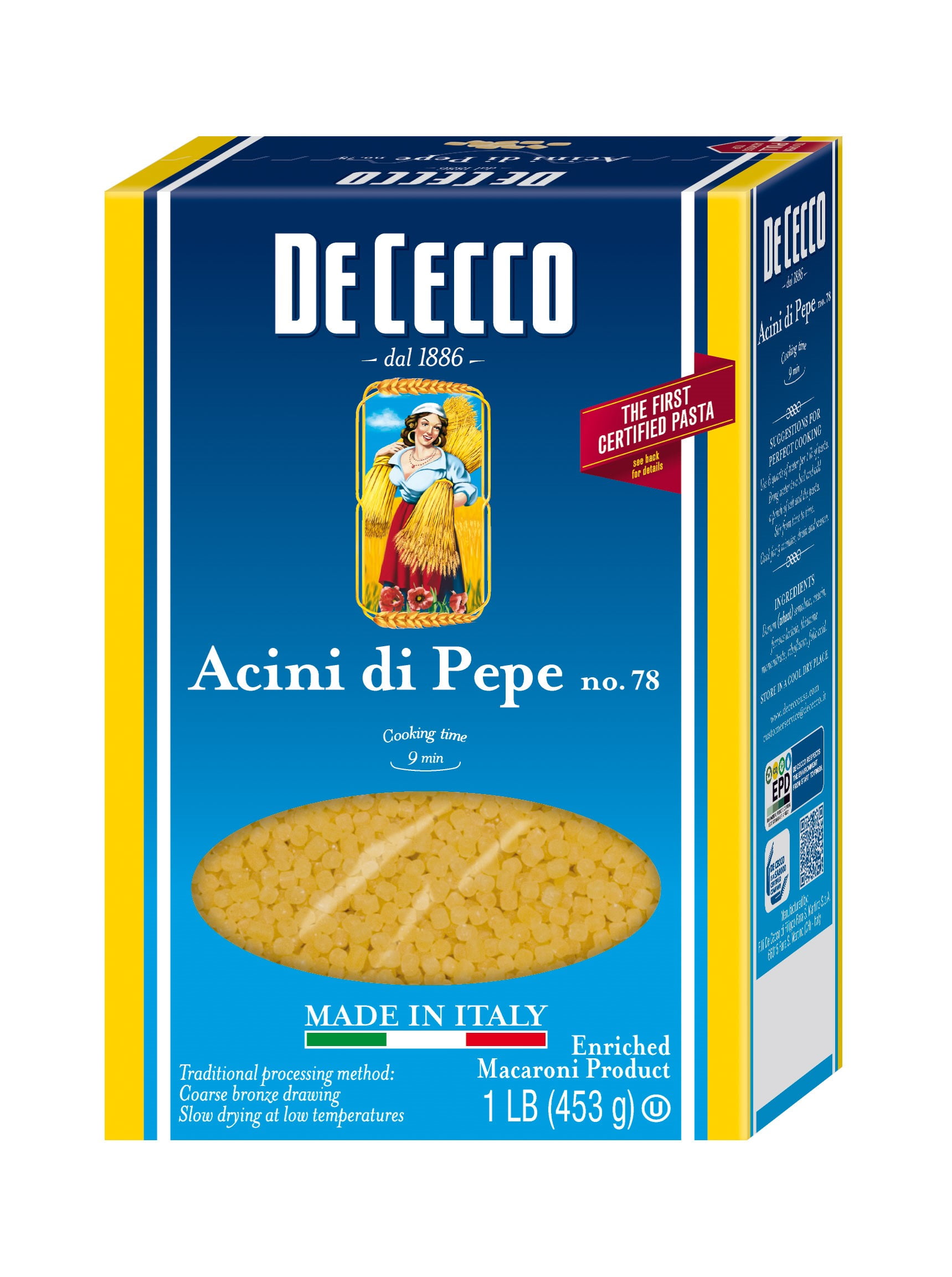 De Cecco Acini di Pepe No. 78 Pasta, 16 oz