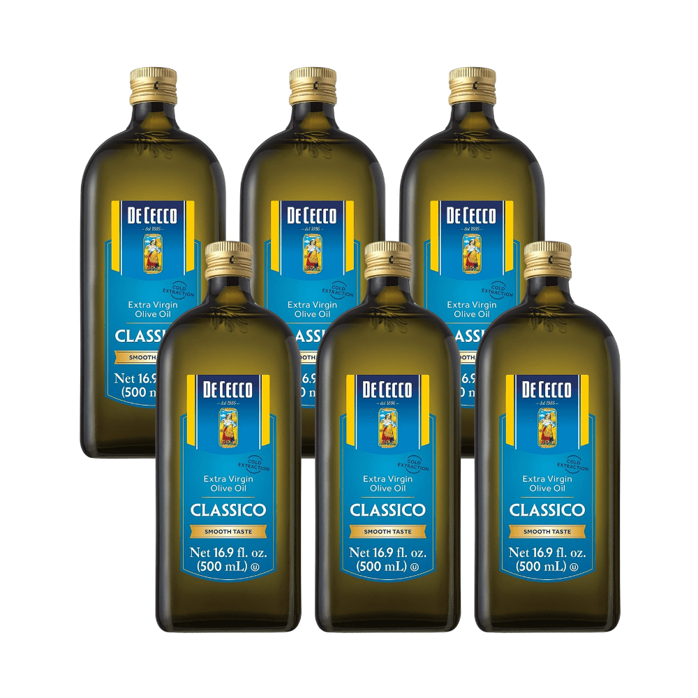 De Cecco Classic Extra Virgin Olive Oil, 16.9 Fl oz (Pack of 6 ...