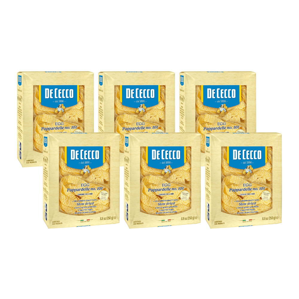 De Cecco Egg Pappardelle No.101 Pasta, 16 oz (Pack of 6)