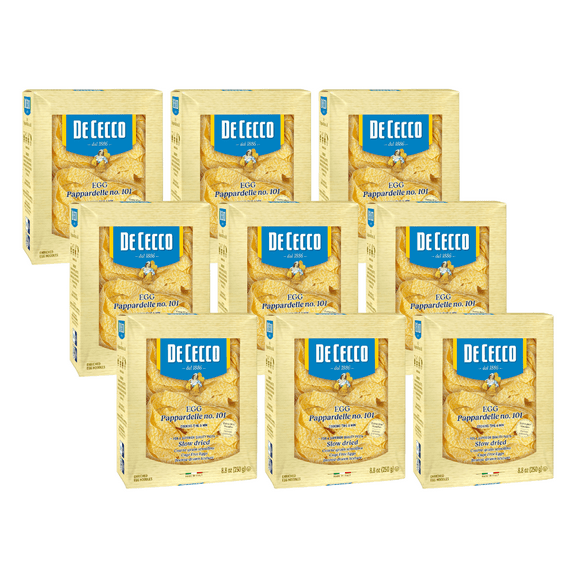 De Cecco Egg Pappardelle No.101 Pasta, 8.8 oz (Pack of 9)