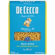 De Cecco Elbows No.81 Pasta, 16 oz (20 Pack)